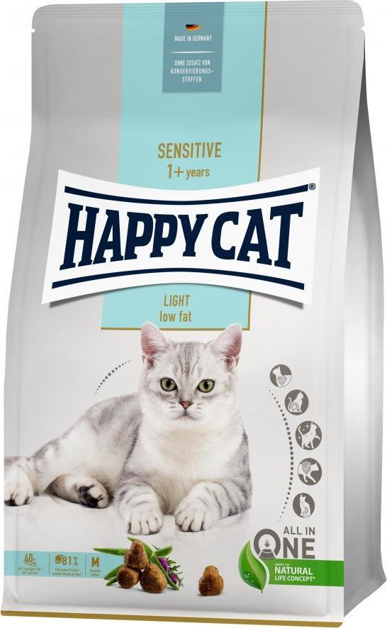 Happy Cat Sensitive Light, hrană uscată, pentru pisici adulte, săracă în grăsimi, 1,3 kg, sac