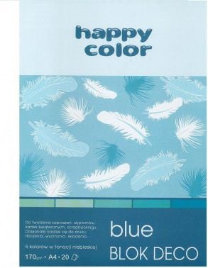 Hartie si produse din hartie - Bloc colorat fericit techniczny A4 20k albastru