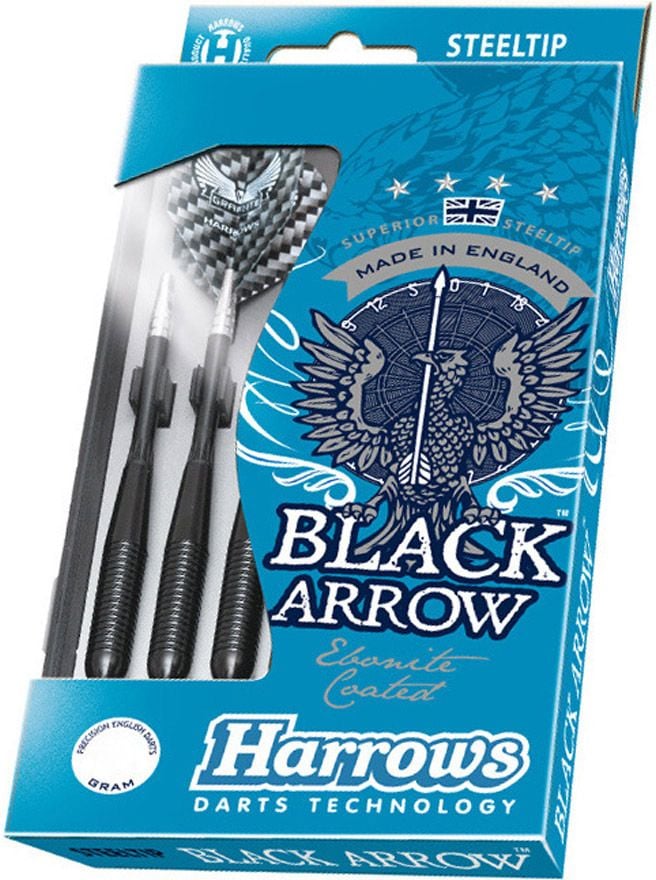 Harrows Darts Steeltip Black Arrows 20g (H0072-20)