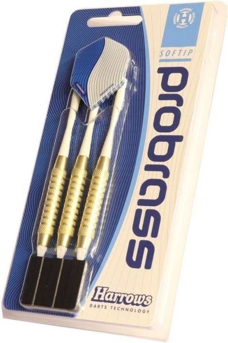 Set 3 sageti darts Harrows, Probrass, Varf moale, Alama, Multicolor