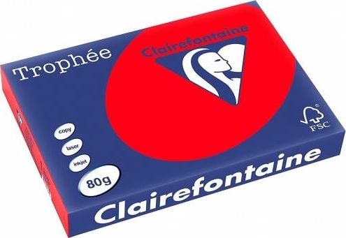 Hartie Clairefontaine A4, 80g/mp, color intens, 500/top, Rosu