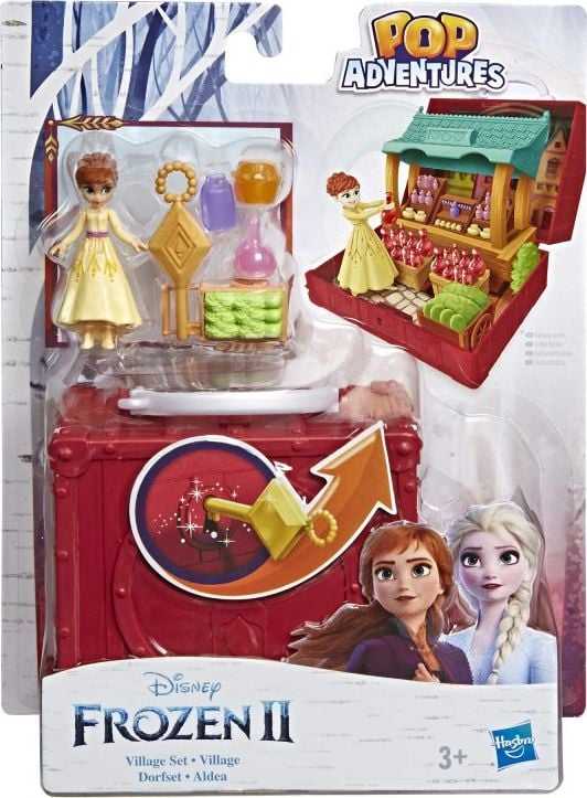 Hasbro Disney Frozen Frozen 2 Set valiza Pop Up Arendelle Marketplace + Mini păpușă Anna (E7080)