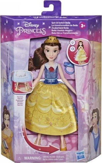 Papusa Disney Princess - Spin and Switch, Belle