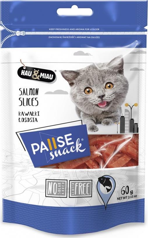Hau&Miau Pausesnack tratare pisici, bucăți de somon 60g