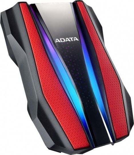 HDD Extern ADATA Durable HD770G 1TB, RGB, 2.5`, USB 3.2 Gen 1, Rosu
