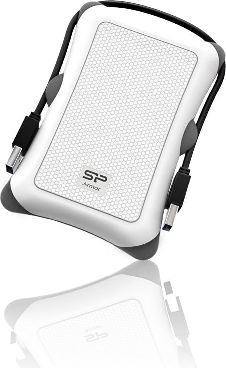 HDD extern portabil Silicon Power Armor A30 2TB, Anti-shock, USB 3.0, Alb