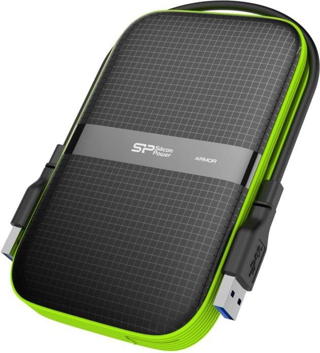 HDD extern portabil Silicon Power Armor A60, 1TB Shockproof/Water-resistant, USB 3.0, Negru