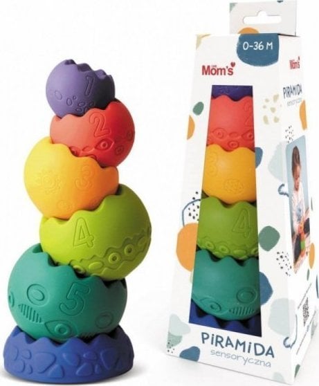 Hencz Toys Piramida senzorială pastel
