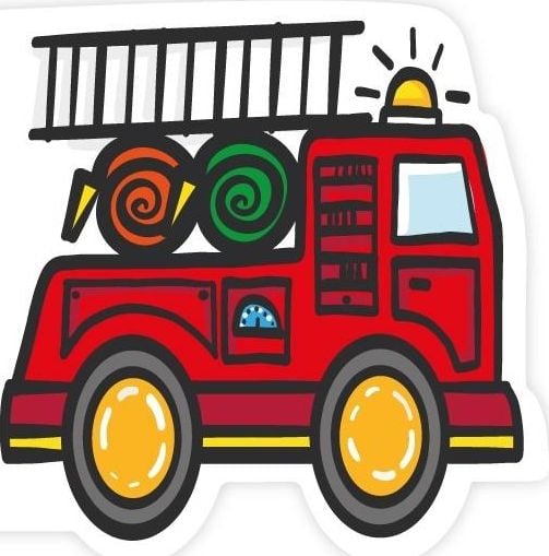 HENRY Card decupat - Camion de pompieri