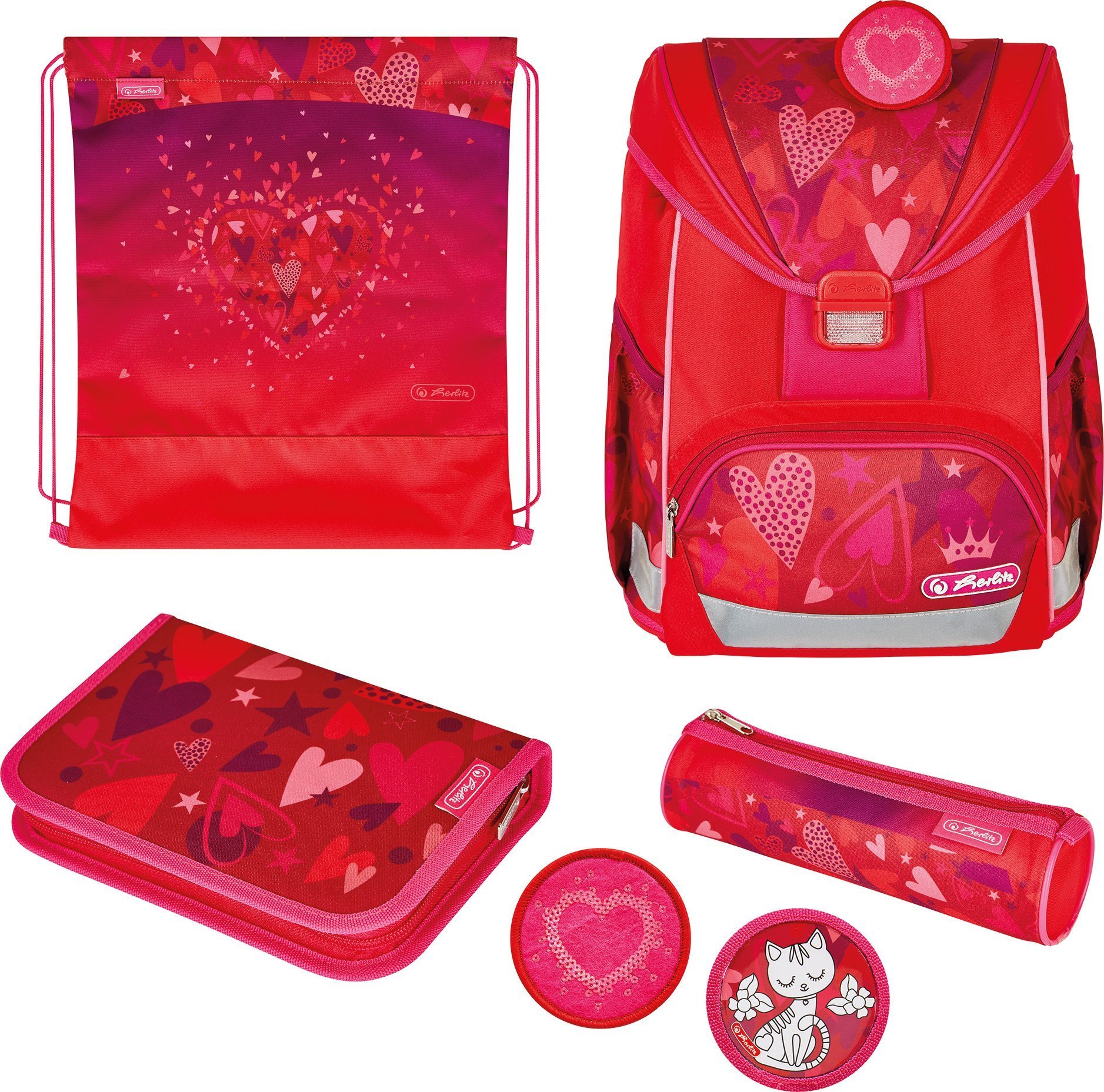 Herlitz ghiozdan Herlitz UltraLight Plus Sweet Hearts