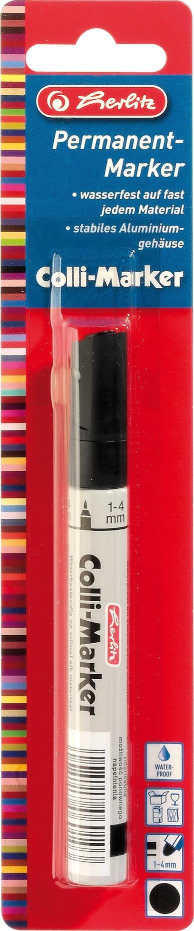 Marker permanent Coli 1-4 mm negru