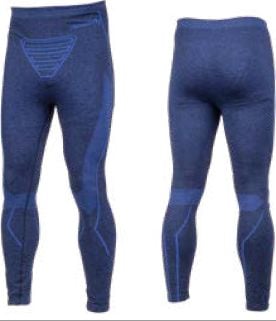 Pantaloni termoactivi barbati, Hogert Technik, Poliamida/Poliester/Elastan, M-L, Albastru
