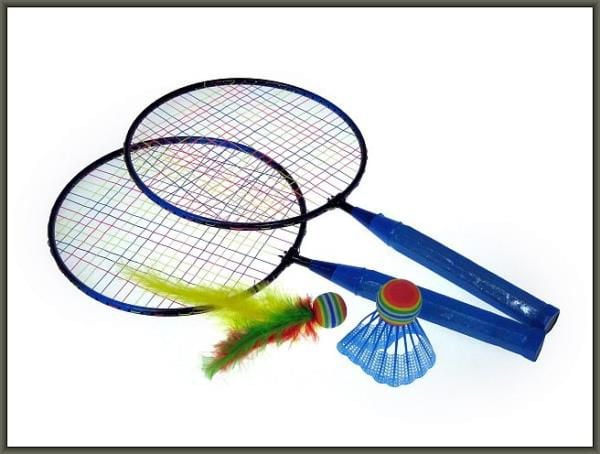 Badminton Hippo Metal cu volan și minge în plasă (720097)