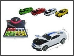 Hipo mașină sport Bump&Open Pull Back 4 culori 6636-32 HIPO p12 preț mix pentru 1 buc