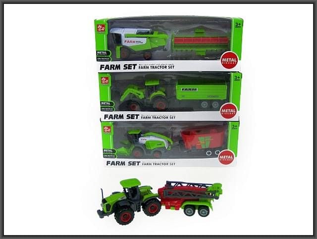 Hipo Traktor sau mașină de recoltat cu remorcă 16cm mix