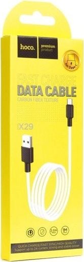 Hoco USB-A - USB-C cablu USB 1 m alb (6957531089773)