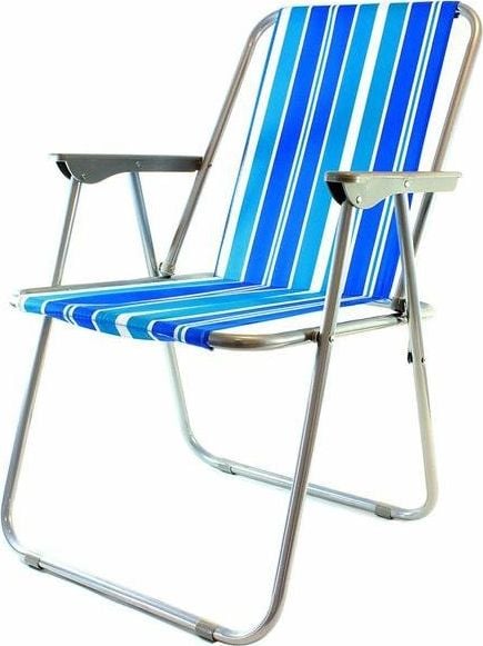 Home Appliances Składane krzesło plażowe niebieskie paski (AG294A)