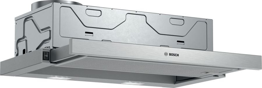 Hote - Hota incorporabila Bosch DFM064W54, Putere de absorbtie 389 mc/h, 3 trepte de putere, 60 cm, Inox