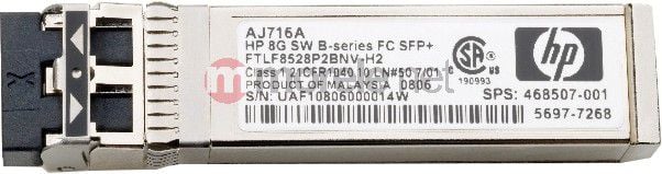 HP 8Gb Shortwave B-series Fibre Channel 1 Pack SFP+Transceiver