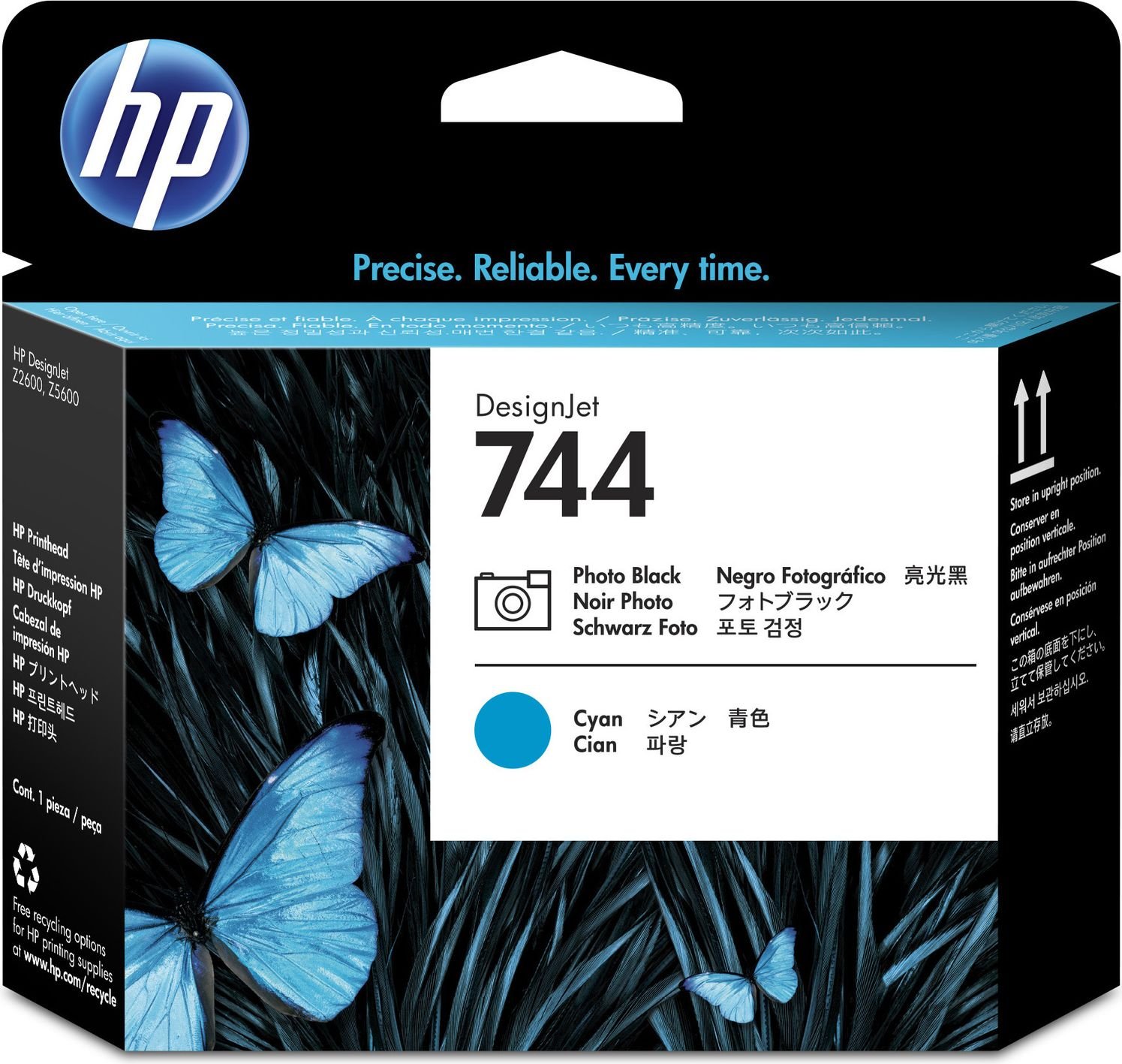 Toner imprimanta hp HP Ink / 744 Foto Negru + Cyan Printhead - F9J86A