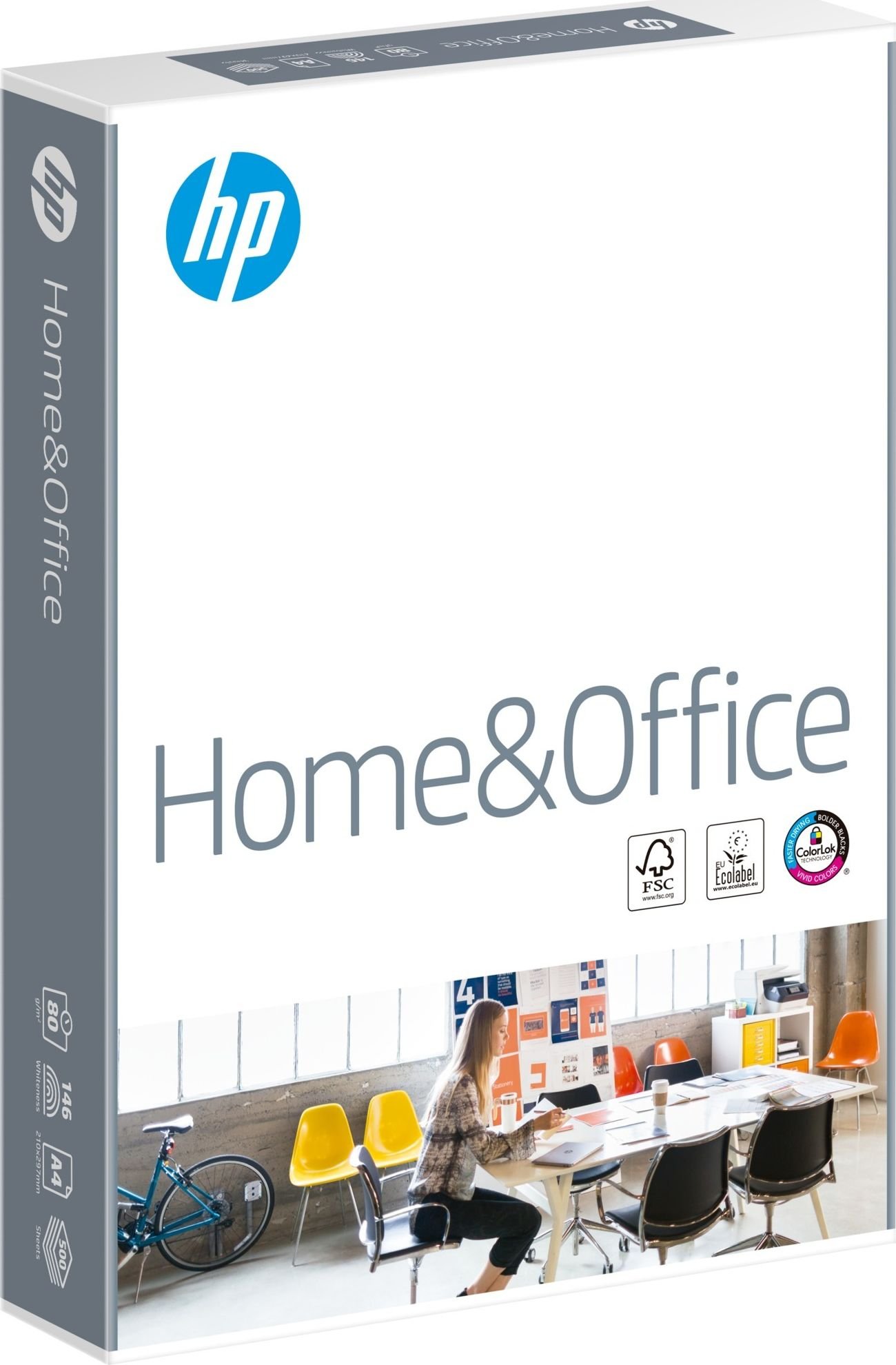 HP Home&Office Paper; A4, 80g/mp; 500 coli/ pachet; multiuse (ink/laser/copiator/fax)