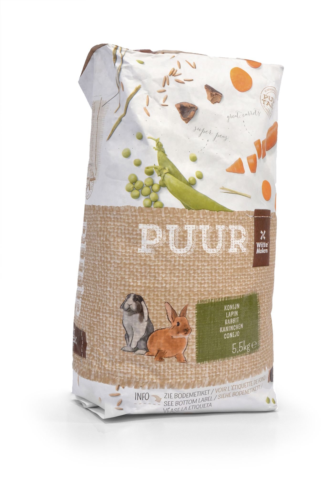 Hrana iepuri mici, Witte Molen, Puur, 5.5 kg