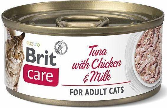 Hrana Umeda pentru Pisici Brit Care Tuna with Chicken and Milk, 70 g
