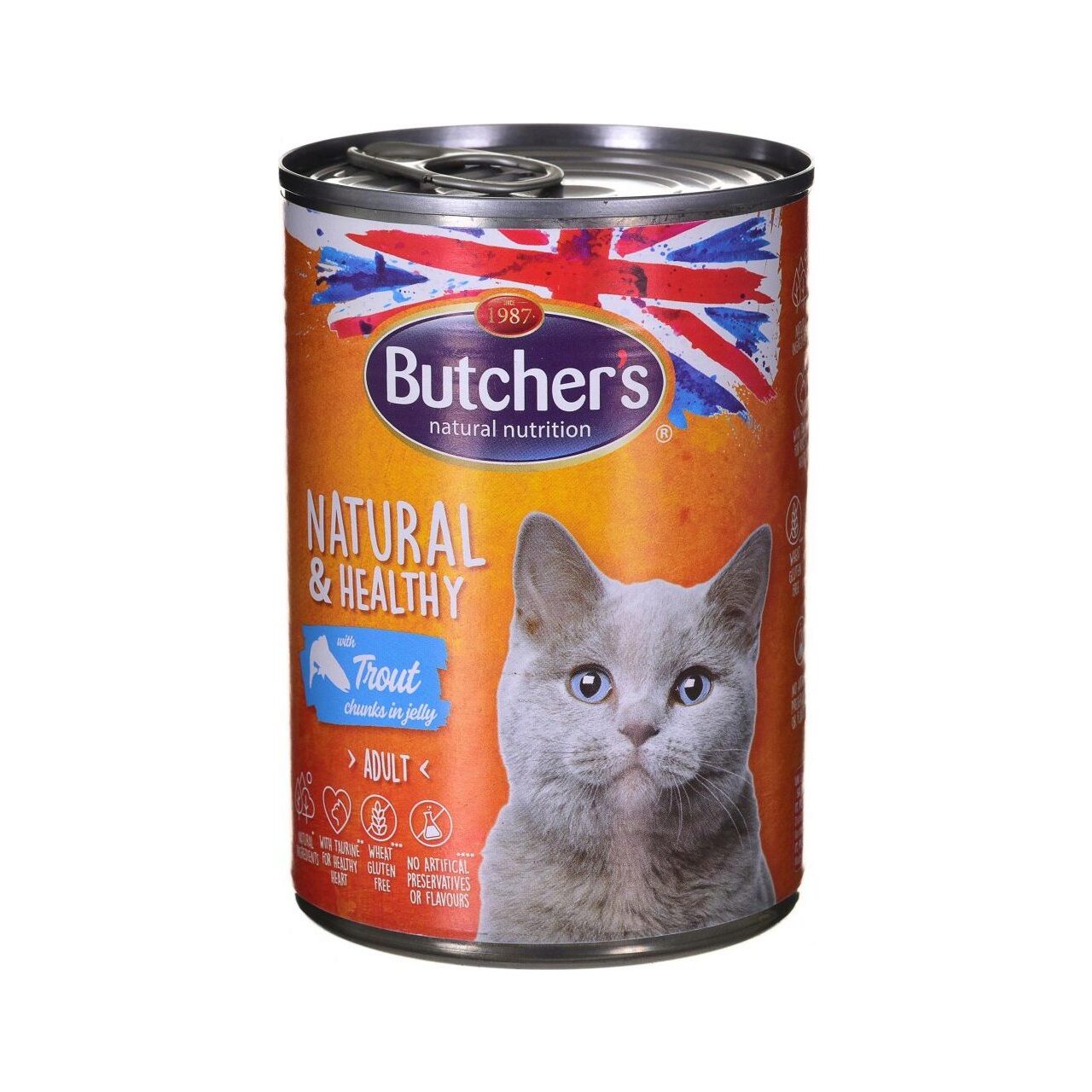 Hrana umeda pentru pisici Butcher's, Natural&Healty, cu Pastrav, 400g