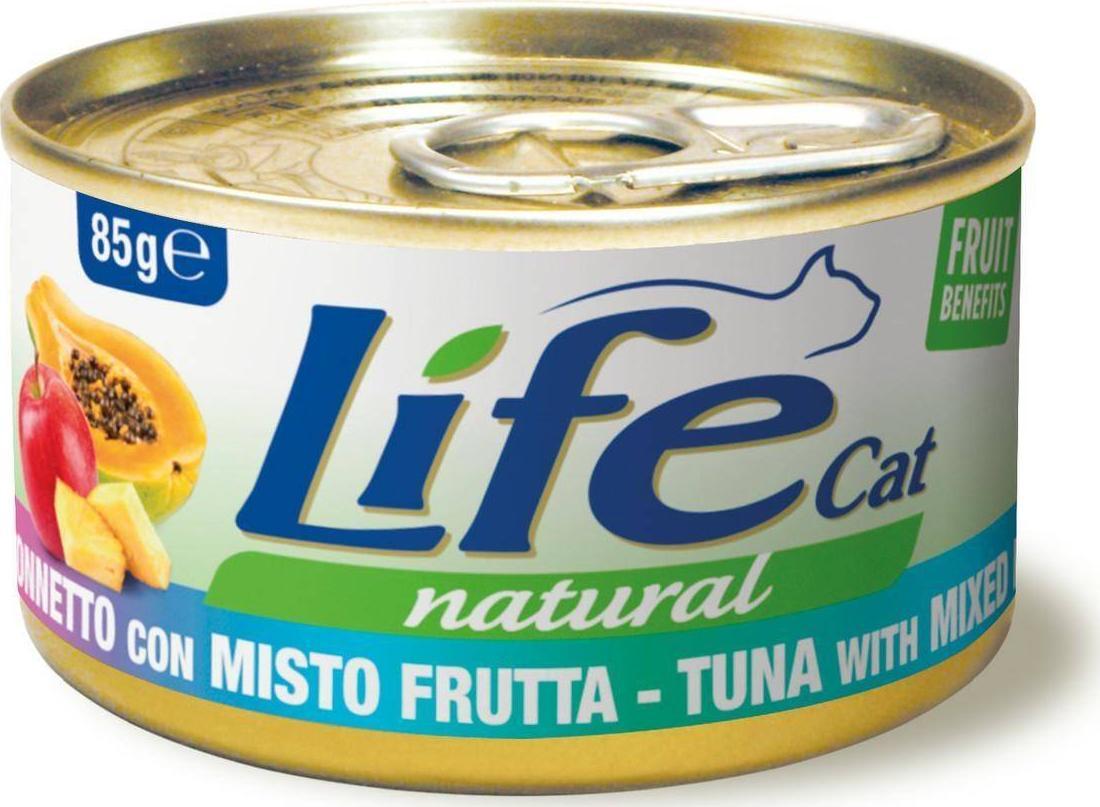 Hrana umeda pentru pisici Life Ton cu Mix de Fructe, 85 g