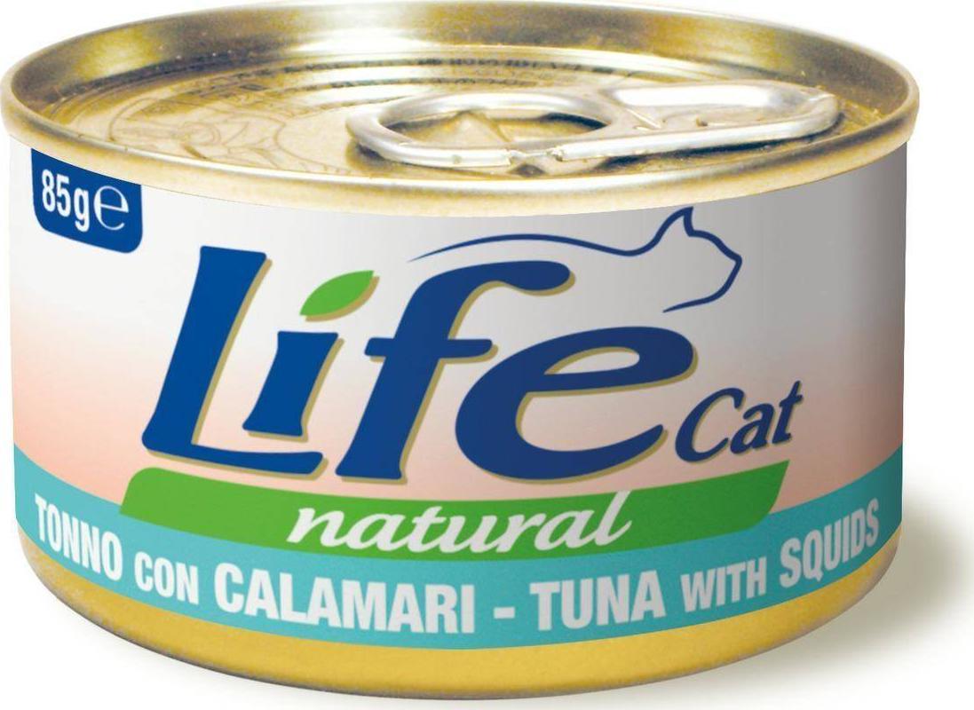 Hrana umeda pentru pisici Life Ton si Calamari, 85 g