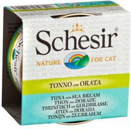 Hrana umeda pentru pisici Schesir in Supa Ton si Dorada 70 g