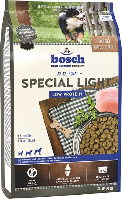 Hrana uscata pentru caini adulti, BOSCH Special light, cu pasare 2.5 kg