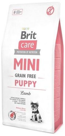 Hrana uscata pentru caini Brit Care, Grain Free, Mini Puppy, Miel, 7 Kg