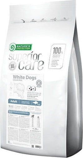 Hrana Uscata pentru Caini Natures Protection Superior Care White Dogs Adult Fara Cereale cu Peste Alb Rase Mici 10 Kg