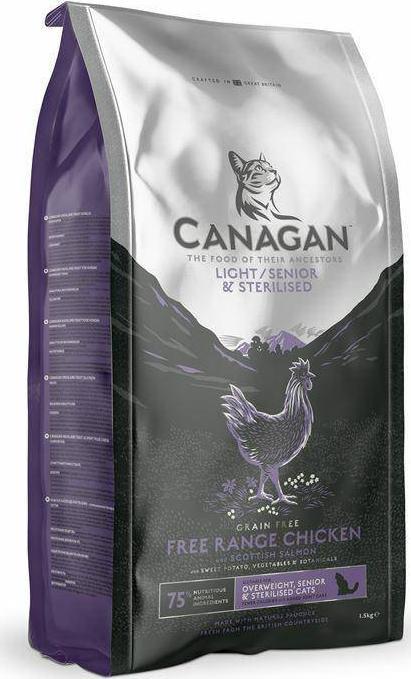 Hrana uscata pentru pisici Canagan Light Senior Sterilised cu pui 375 g