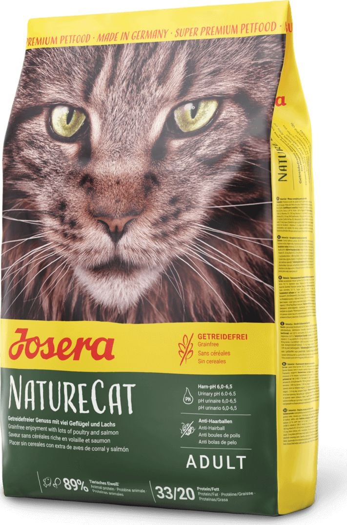 Hrana uscata pisici adulte fara cereale, JOSERA NatureCat, cu pasare 400 g