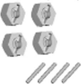 Wheel mount Hex / Pins 2 * 10 (HSP / 180016)