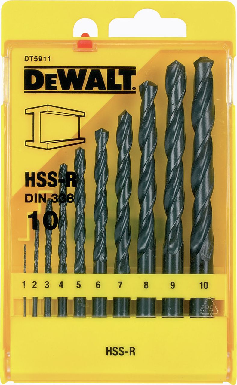 HSS cilindrice 2 7 4 5 1 3 6 10 8 set 9mm (DT5911-QZ)