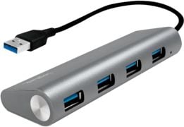 HUB 4 porturi USB3.0, Carcasa Aluminiu, Logilink UA0307