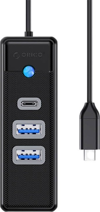 Hub adaptor Orico USB-C la 2x USB 3.0 + USB-C Orico, 5 Gbps, 0,15 m (negru)