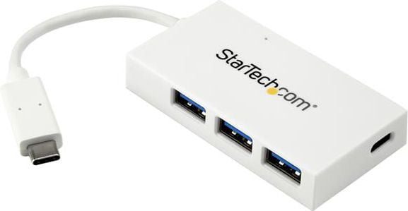 Hub startech USB C - 3x USB 3.0, alb (HB30C3A1CFBW)