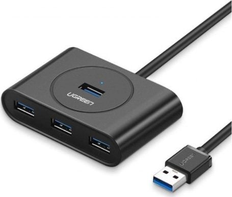 HUB Ugreen USB 3.0, 4 in 1, 0,5m negru