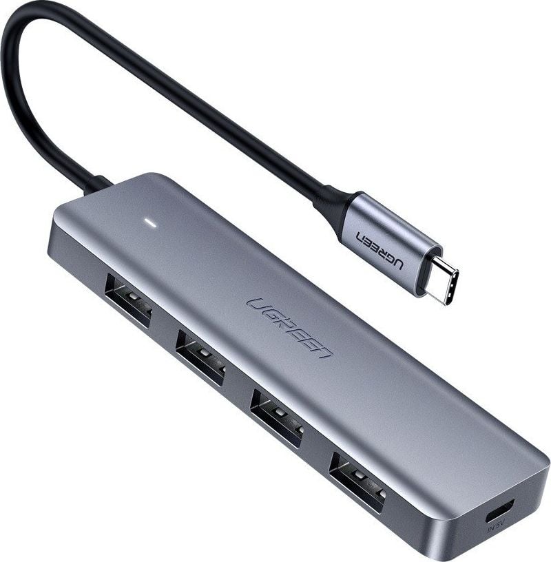 Hub UGREEN USB 3.0 4 porturi, gri