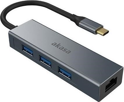 HUB USB Akasa 1x RJ-45 + 3x USB-A 3.0 (AK-CBCA20-18BK)