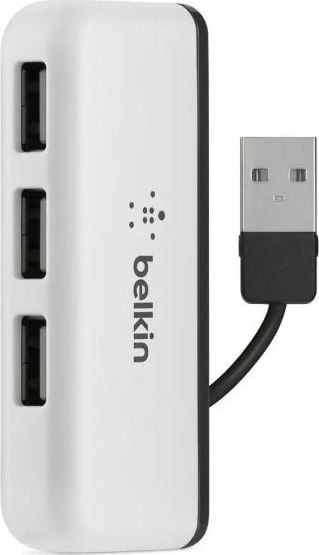 Hub-uri - Hub Belkin pentru calatorie, 4 porturi USB 2.0