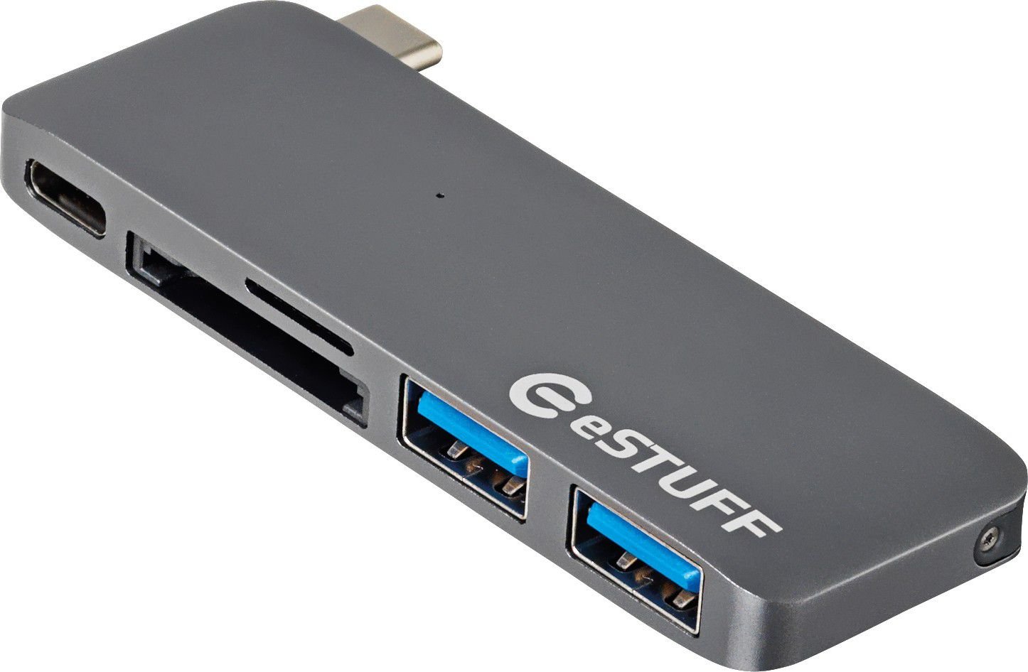 HUB USB eStuff 1x SD 1x microSD + 3x USB-A (ES84121-GREY)