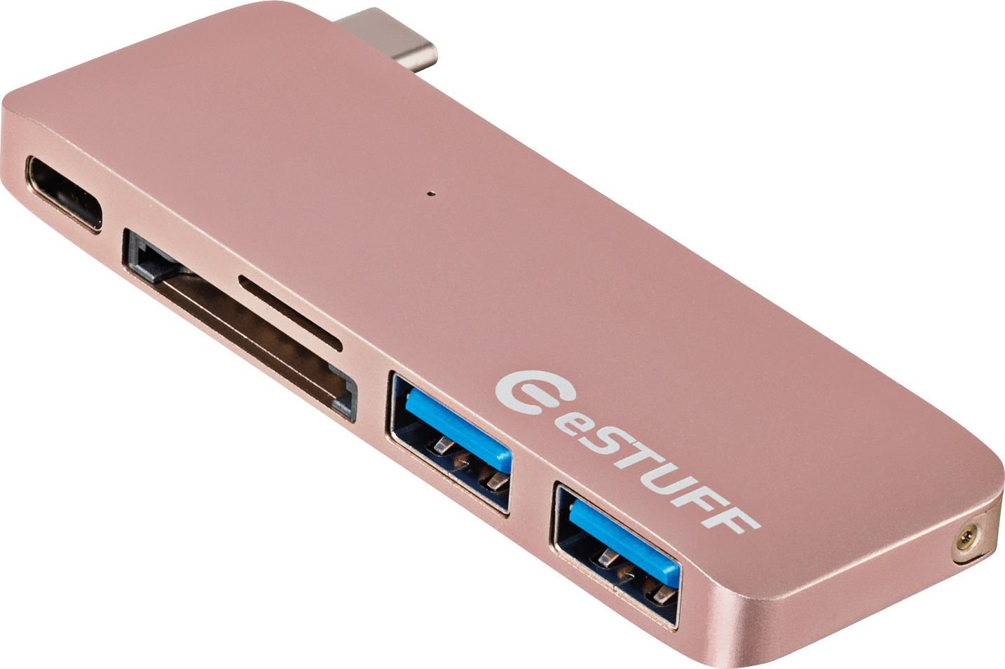 eStuff USB HUB 1x SD 1x microSD + 3x USB-A (ES84121-ROSE)