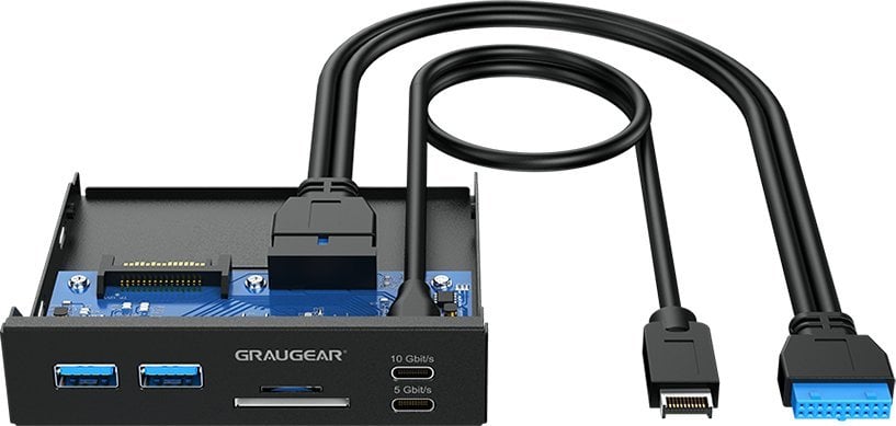 HUB USB Graugear Graugear Multi Frontblende cu USB Hub + Kartenleser