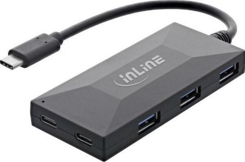 HUB USB InLine 2x USB-C + 3x USB-A 3.2 Gen1 (35398)