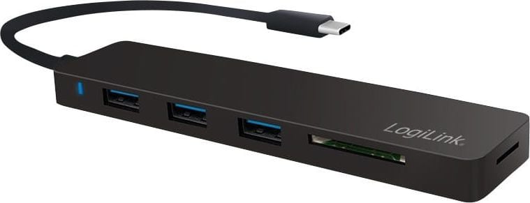Hub-uri - HUB USB LogiLink 1x SD + 3x USB-A 3.0 (UA0312)